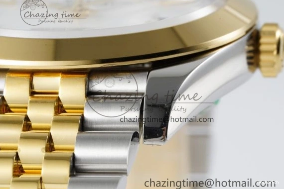 1:1 Polished SS DateJust Bezel 41 Dial Steel Edition on KING Bracelet White Jubilee VR3235 904L Best YG 0306
